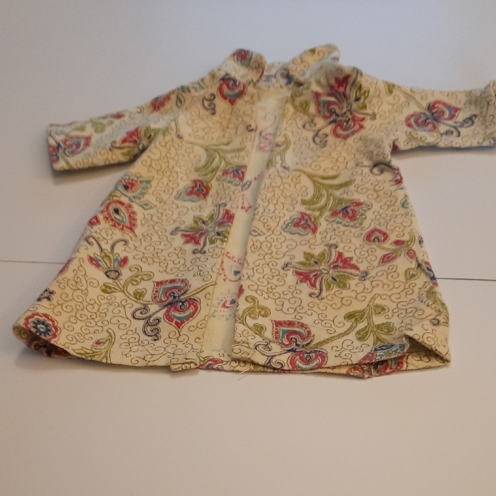 Hand made colorful Paisley Long Sleeve Doll robe